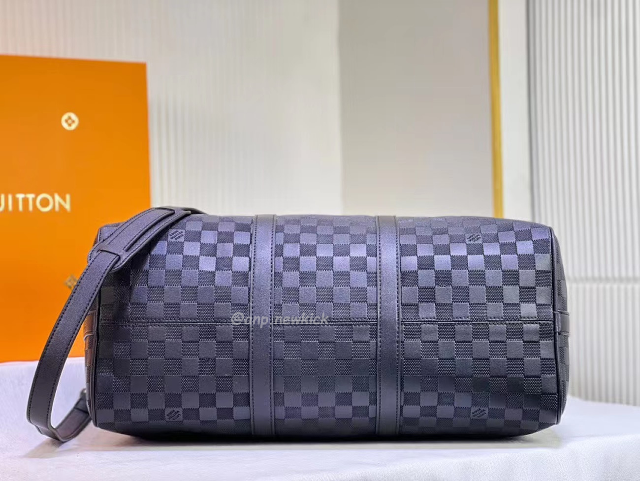 Louis Vuitton Keepall Bandouliere Monogram 50 Navy Duffel Bag (42) - newkick.vip